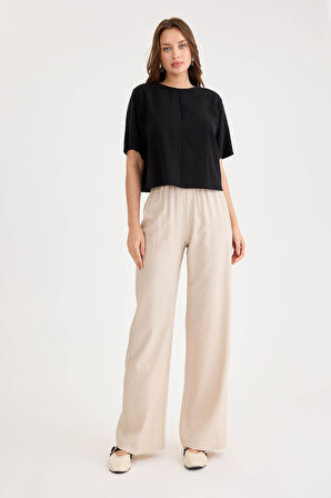 Beli Lastikli Geniş Paça Pantolon