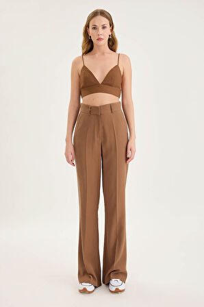 İspanyol Paça Yüksek Bel Tensel Pantolon