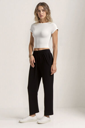 Beli Lastikli Modal Kumaş Pantolon