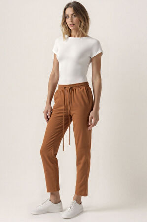 Beli Lastikli Modal Kumaş Pantolon