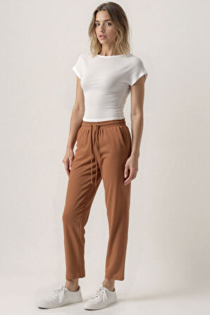 Beli Lastikli Modal Kumaş Pantolon