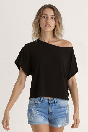 Kayık Yaka Modal Salaş Bluz