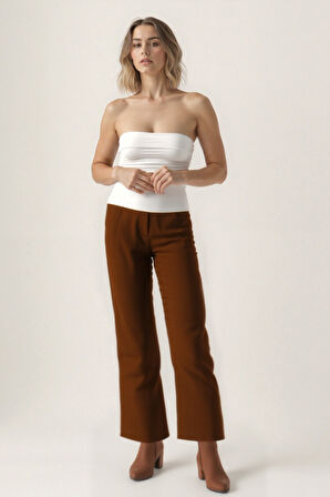 Pens Detaylı Palazzo Pantolon