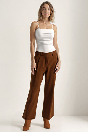 Pens Detaylı Palazzo Pantolon