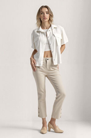 Kapak Cepli Krinkıl Kumaş Gömlek