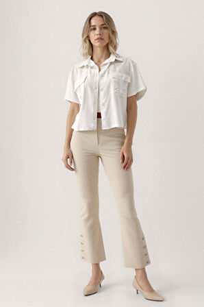 Kapak Cepli Krinkıl Kumaş Gömlek