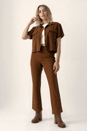 Kapak Cepli Krinkıl Kumaş Gömlek