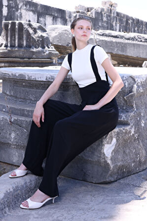 Beli Lastikli Geniş Paça Salopet