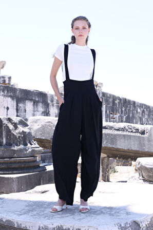 Beli Lastikli Geniş Paça Salopet