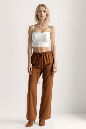 Beli Lastikli Geniş Paça Pantolon