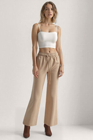 Beli Lastikli Geniş Paça Pantolon