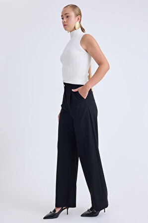 Yüksek Bel Geniş Paça Palazzo Pantolon