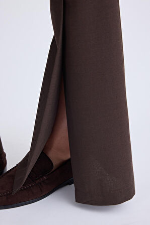 Yüksek Bel Beli Kemerli Pantolon