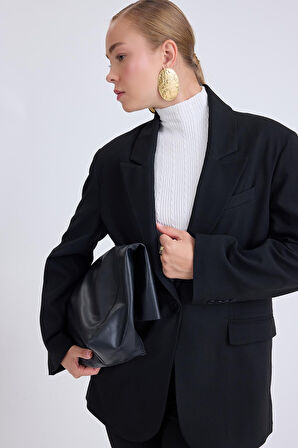 Tek Düğme Vatkalı Ceket