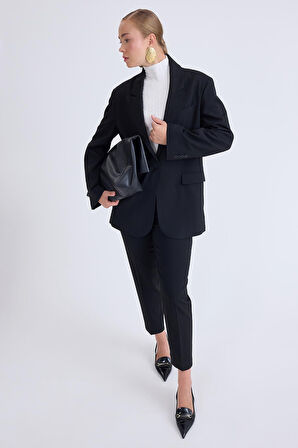 Tek Düğme Vatkalı Ceket