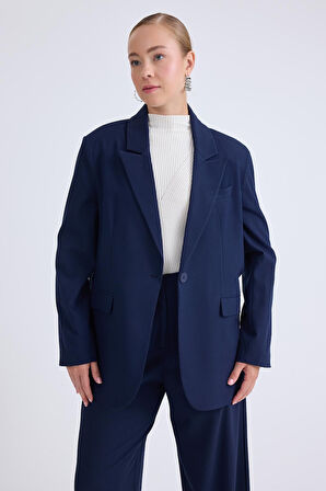 Tek Düğme Vatkalı Ceket