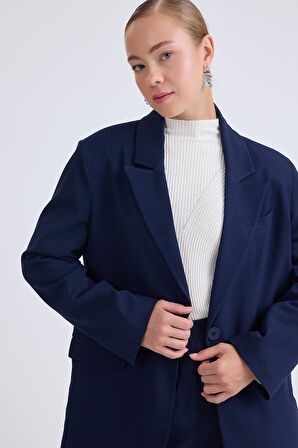 Tek Düğme Vatkalı Ceket