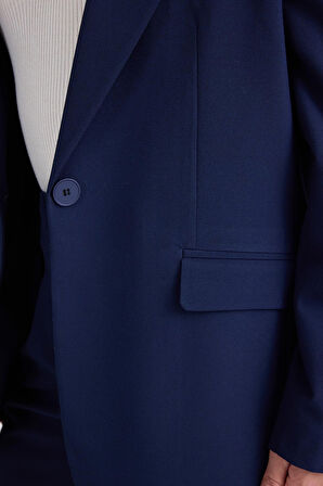 Tek Düğme Vatkalı Ceket