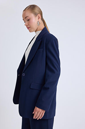 Tek Düğme Vatkalı Ceket