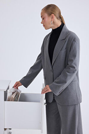 Tek Düğme Vatkalı Ceket