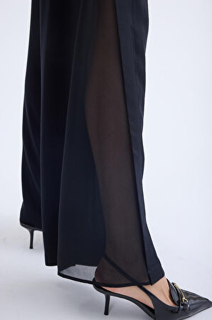 Yanları Tül İspanyol Paça Pantolon