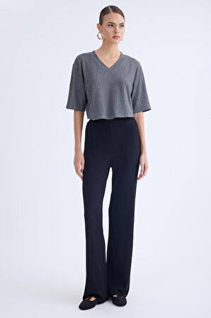 Geniş Paça Fitilli Eşofman Pantolon