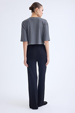 Geniş Paça Fitilli Eşofman Pantolon