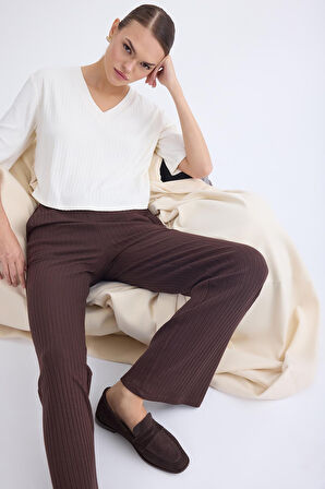 Geniş Paça Fitilli Eşofman Pantolon