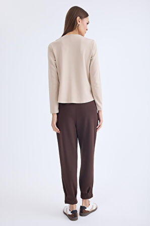 Beli Lastikli Pileli Eşofman Pantolon