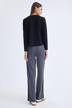 Beli Lastikli Geniş Paça Eşofman Pantolon