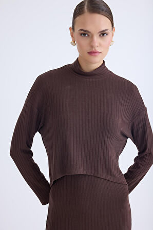 Balıkçı Yaka Uzun Elbise