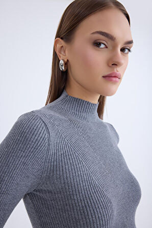 Balıkçı Yaka Uzun Kol Triko Bluz