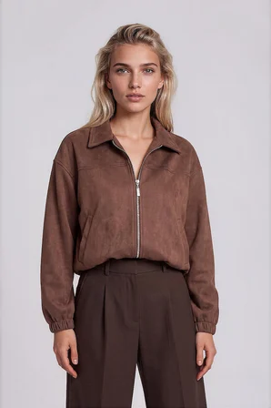 Süet Bomber Ceket