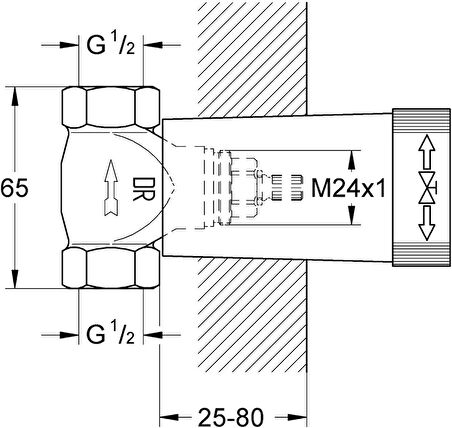 Grohe Ankastre Stop İç Valf Gövde