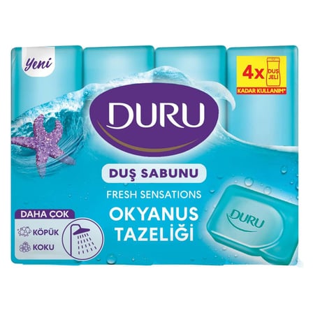 5 Adet Duru Fresh Duş Sabunu Okyanus Esintisi 4X150 G