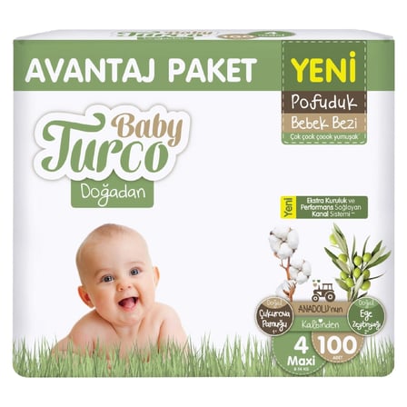 5 Adet Baby Turco Çocuk Bezi Maxi 100'lü