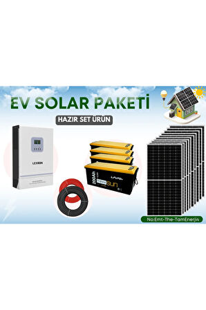 VİLLA PAKETİ LİFEPO4 AKÜLÜ GÜNEŞ ENERJİ SİSTEMİ HAZIR SİSTEM