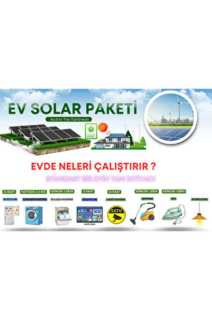 VİLLA PAKETİ LİFEPO4 AKÜLÜ GÜNEŞ ENERJİ SİSTEMİ HAZIR SİSTEM