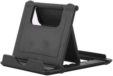Univarsal Masa Üstü Tablet Standı 5 farklı açıda ayarlanabilir Yan veya düz konum alabilen, Telefon ve Tablet Standı Fold Stand (Siyah).