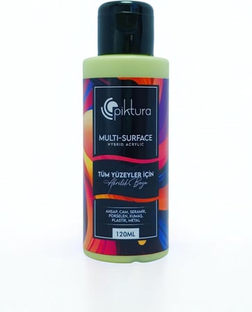 Multi-Surface Hibrit Akrilik Boya, 120ml, Su Bazlı, Ahşap Cam Seramik Metal Kumaş Plastik için (Zeytin Yeşili)