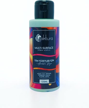 Multi-Surface Hibrit Akrilik Boya, 120ml, Su Bazlı, Ahşap Cam Seramik Metal Kumaş Plastik için (Zeytin Yeşili)