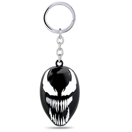 Erkek Çocuk Siyah Marvel - Venom Logo Anahtarlık