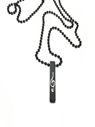 Sol Anahtar Çubuk Kolye Black