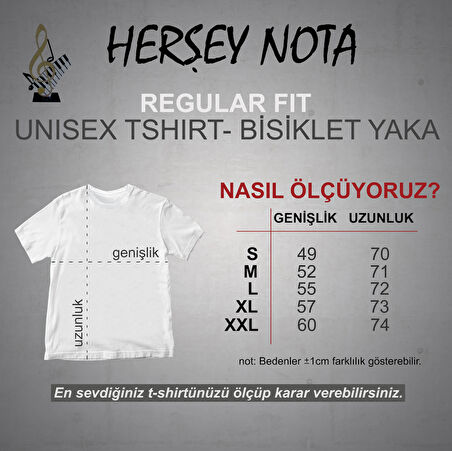 Herşey Nota Atatürk Nota T-shirt Beyaz Unisex