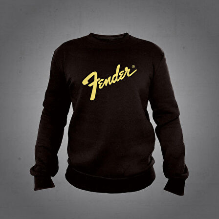 Herşey Nota Fender Siyah Unisex Sweatshirt