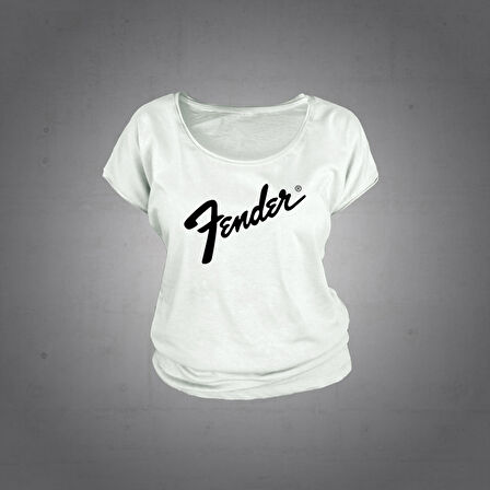 Herşey Nota Fender Beyaz Kadın Tshirt