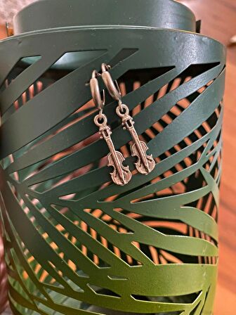 Keman Küpe Erkek Kadın 