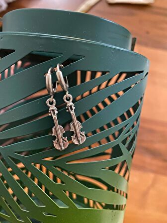 Keman Küpe Erkek Kadın 