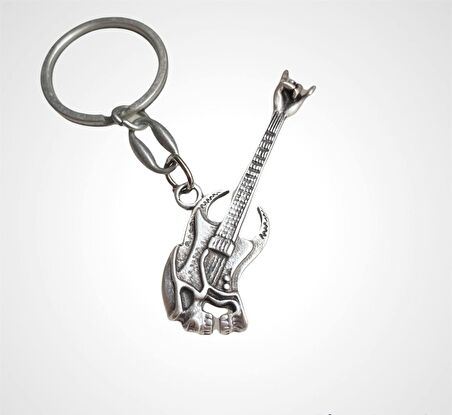 Herşey Nota Bas Gitar Kuru Kafa Anahtarlık