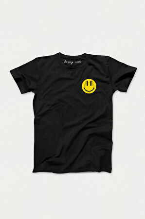 Herşey Nota Smile Siyah T-Shirt